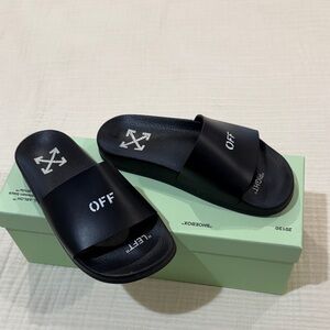 Off-White Arrows Black Slide Sandals
